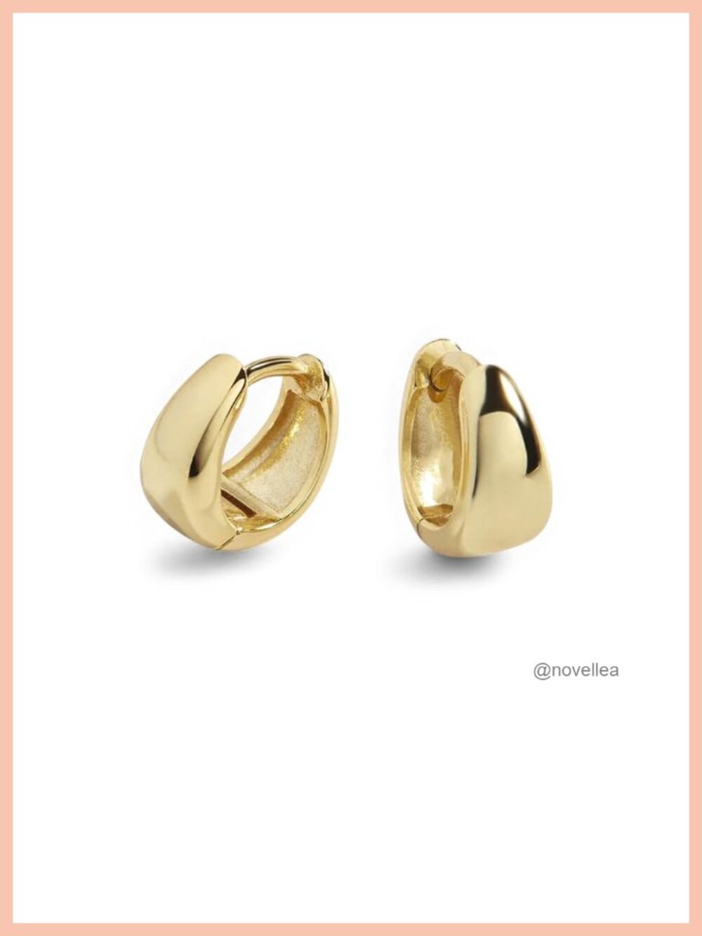 Elegant CZ Teardrop Huggie Hoop Earrings for Women, 18K Gold Plated Stainless